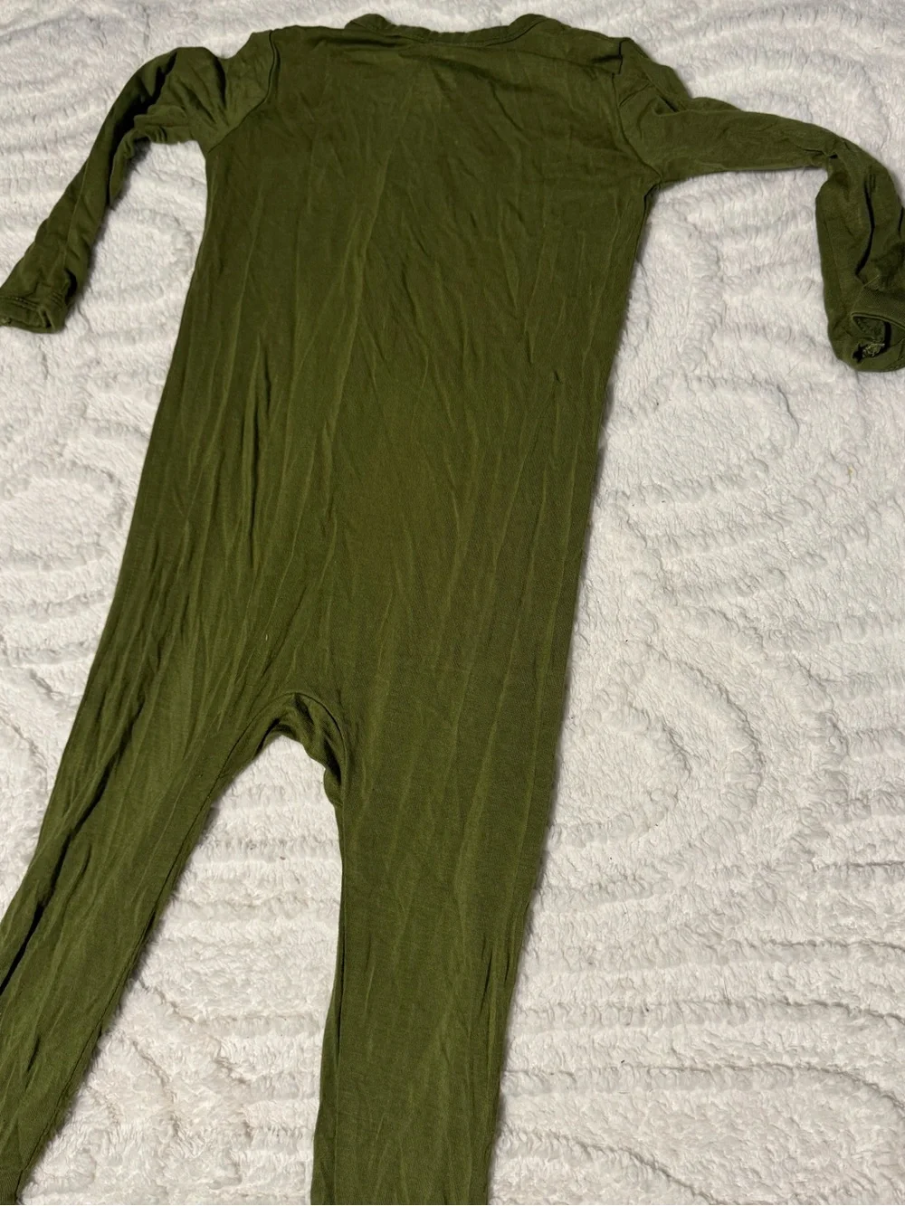 Olive Green Kyte Baby Zippered Footie 2T